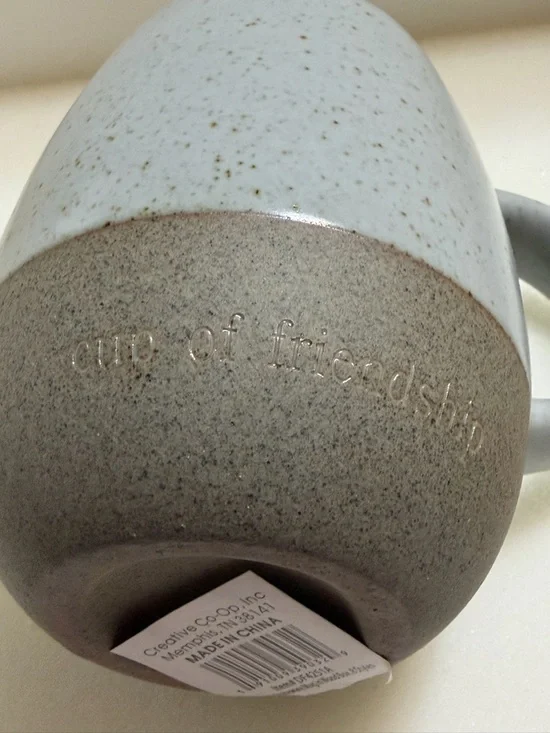 Creative Co-Op Speckled Gray Mug with Brown Base - Picture 5 of 10